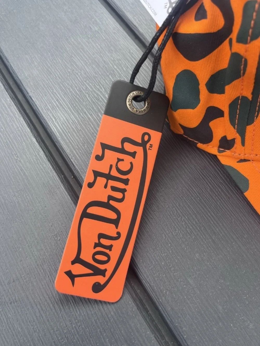 NWT Von Dutch Orange Camo Trucker Hat Adjustable The Simple Life Y2K 2000s